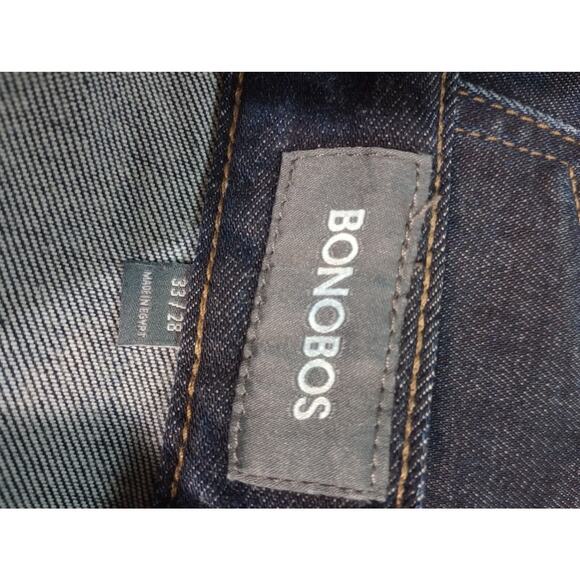 Bonobos Jeans Mens 33x28 Dark Wash Straight Leg Denim Pants Classic Fit - Picture 5 of 8